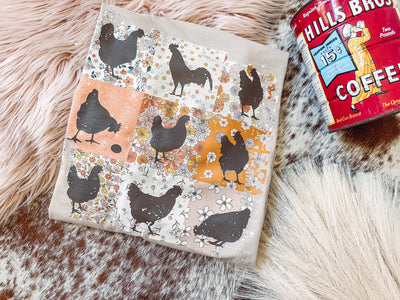 Chicken Square - Graphic Top-110 GRAPHIC TEE-Adelyn Elaine's-Adelyn Elaine's Boutique, Women's Clothing Boutique in Gilmer, TX