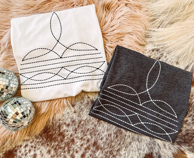 Boot Stitch - Graphic Top-110 GRAPHIC TEE-Adelyn Elaine's-Adelyn Elaine's Boutique, Women's Clothing Boutique in Gilmer, TX