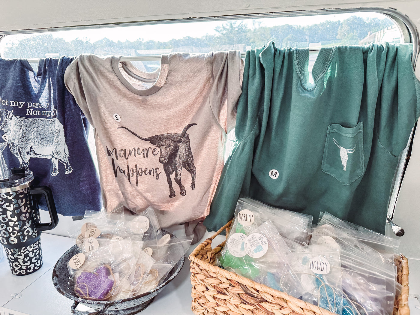 Manure Happens - Graphic Top-110 GRAPHIC TEE-Adelyn Elaine's-Adelyn Elaine's Boutique, Women's Clothing Boutique in Gilmer, TX