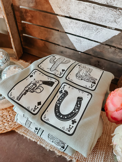 Limited Edition - Four of a Kind - Graphic Top - Small Left-110 GRAPHIC TEE-Adelyn Elaine's-Adelyn Elaine's Boutique, Women's Clothing Boutique in Gilmer, TX