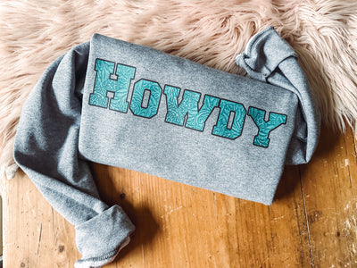 Tooled Howdy - Graphic Top-112 SWEATERS & CARDIGANS-Adelyn Elaine's-Adelyn Elaine's Boutique, Women's Clothing Boutique in Gilmer, TX