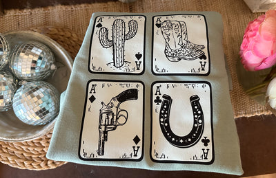 Limited Edition - Four of a Kind - Graphic Top - Small Left-110 GRAPHIC TEE-Adelyn Elaine's-Adelyn Elaine's Boutique, Women's Clothing Boutique in Gilmer, TX