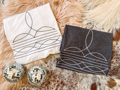 Boot Stitch - Graphic Top-110 GRAPHIC TEE-Adelyn Elaine's-Adelyn Elaine's Boutique, Women's Clothing Boutique in Gilmer, TX