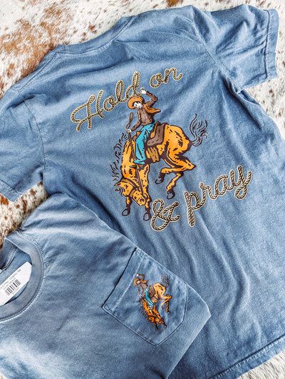 Hold On & Pray - Graphic Tee-110 GRAPHIC TEE-Adelyn Elaine's-Adelyn Elaine's Boutique, Women's Clothing Boutique in Gilmer, TX