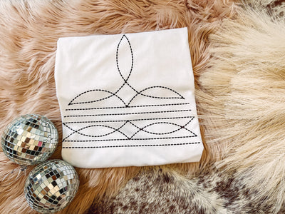 Boot Stitch - Graphic Top-110 GRAPHIC TEE-Adelyn Elaine's-Adelyn Elaine's Boutique, Women's Clothing Boutique in Gilmer, TX