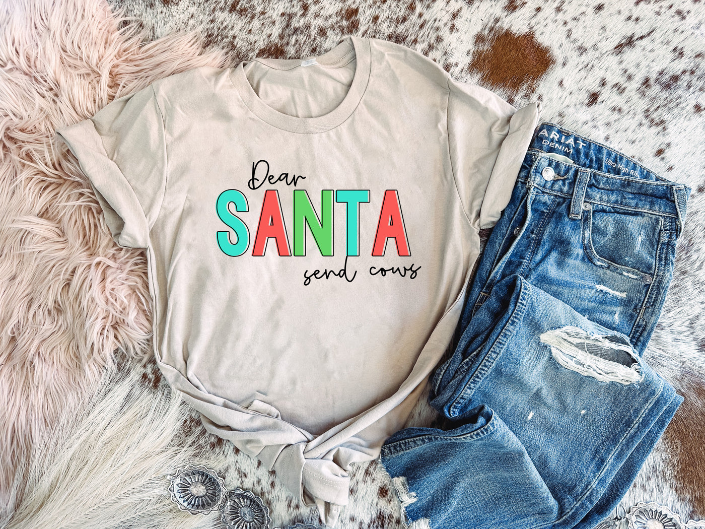 Dear Santa - Graphic Top-110 GRAPHIC TEE-Adelyn Elaine's-Adelyn Elaine's Boutique, Women's Clothing Boutique in Gilmer, TX