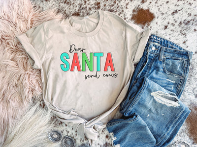 Dear Santa - Graphic Top-110 GRAPHIC TEE-Adelyn Elaine's-Adelyn Elaine's Boutique, Women's Clothing Boutique in Gilmer, TX