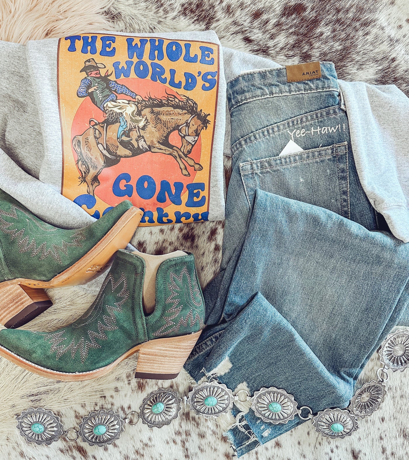 Cowboy Poster - Graphic Top-110 GRAPHIC TEE-Adelyn Elaine's-Adelyn Elaine's Boutique, Women's Clothing Boutique in Gilmer, TX