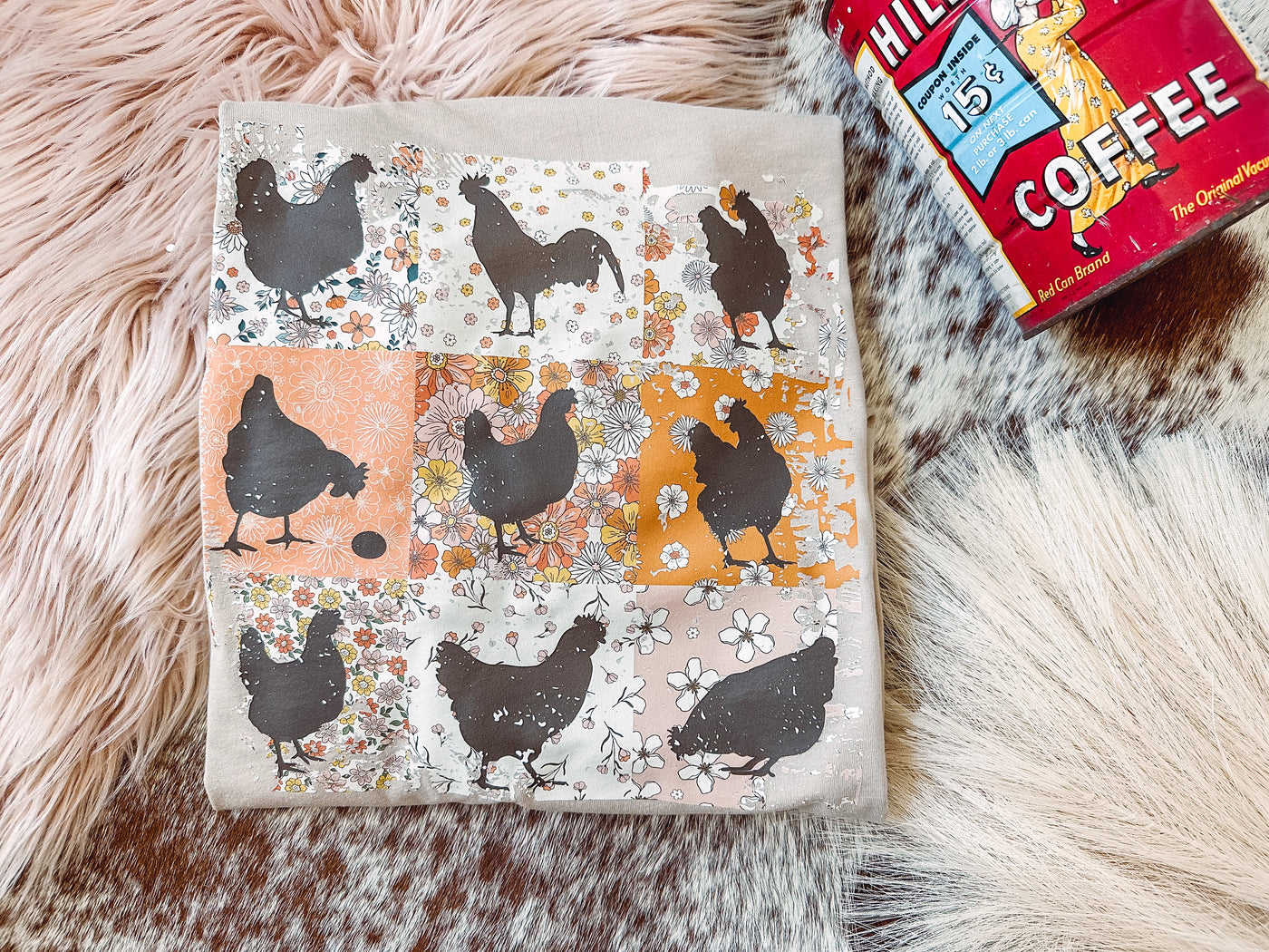 Chicken Square - Graphic Top-110 GRAPHIC TEE-Adelyn Elaine's-Adelyn Elaine's Boutique, Women's Clothing Boutique in Gilmer, TX