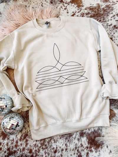 Boot Stitch - Graphic Top-110 GRAPHIC TEE-Adelyn Elaine's-Adelyn Elaine's Boutique, Women's Clothing Boutique in Gilmer, TX