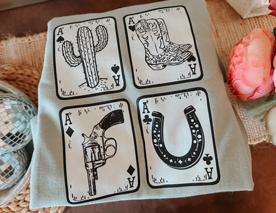 Limited Edition - Four of a Kind - Graphic Top - Small Left-110 GRAPHIC TEE-Adelyn Elaine's-Adelyn Elaine's Boutique, Women's Clothing Boutique in Gilmer, TX