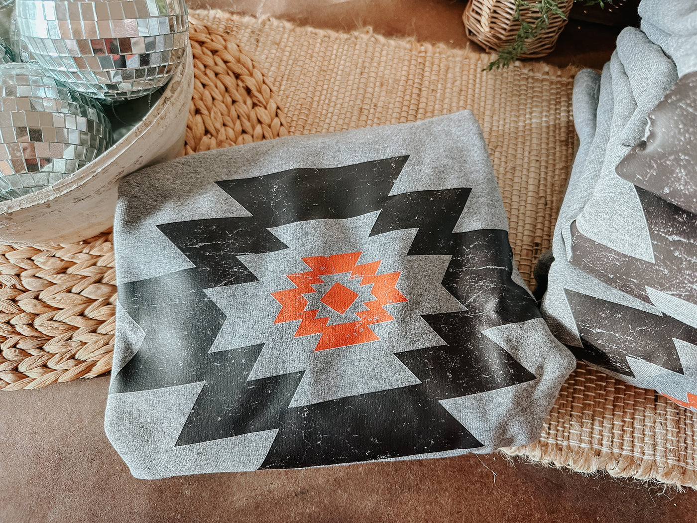 Distressed Aztec - Graphic Top-110 GRAPHIC TEE-Adelyn Elaine's-Adelyn Elaine's Boutique, Women's Clothing Boutique in Gilmer, TX