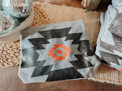 Distressed Aztec - Graphic Top-110 GRAPHIC TEE-Adelyn Elaine's-Adelyn Elaine's Boutique, Women's Clothing Boutique in Gilmer, TX