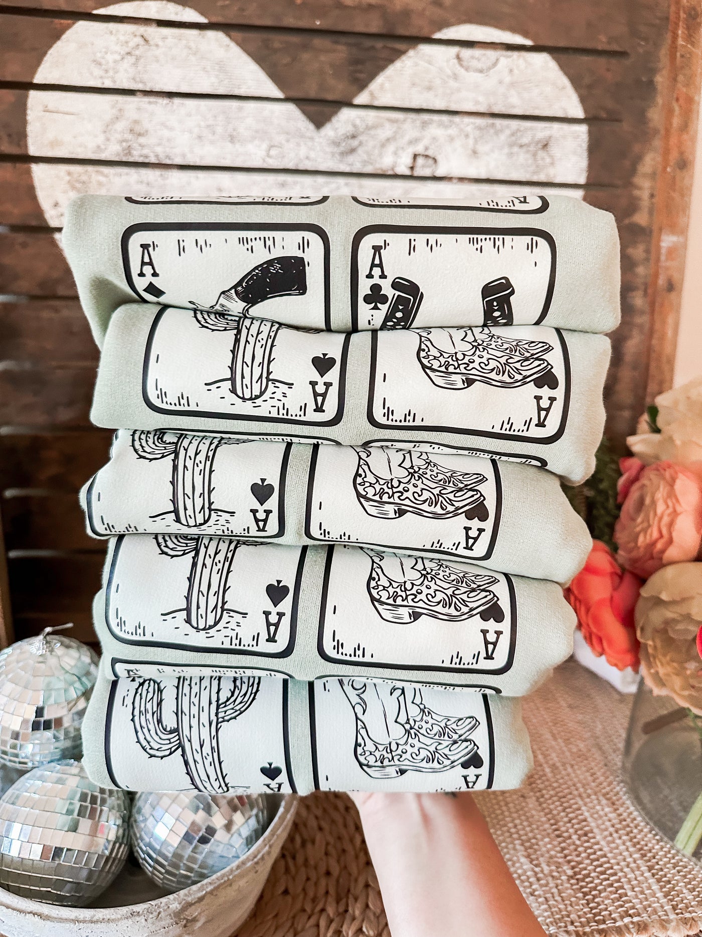 Limited Edition - Four of a Kind - Graphic Top - Small Left-110 GRAPHIC TEE-Adelyn Elaine's-Adelyn Elaine's Boutique, Women's Clothing Boutique in Gilmer, TX