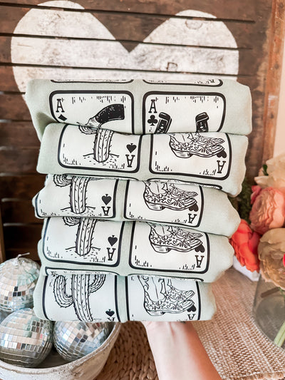 Limited Edition - Four of a Kind - Graphic Top - Small Left-110 GRAPHIC TEE-Adelyn Elaine's-Adelyn Elaine's Boutique, Women's Clothing Boutique in Gilmer, TX