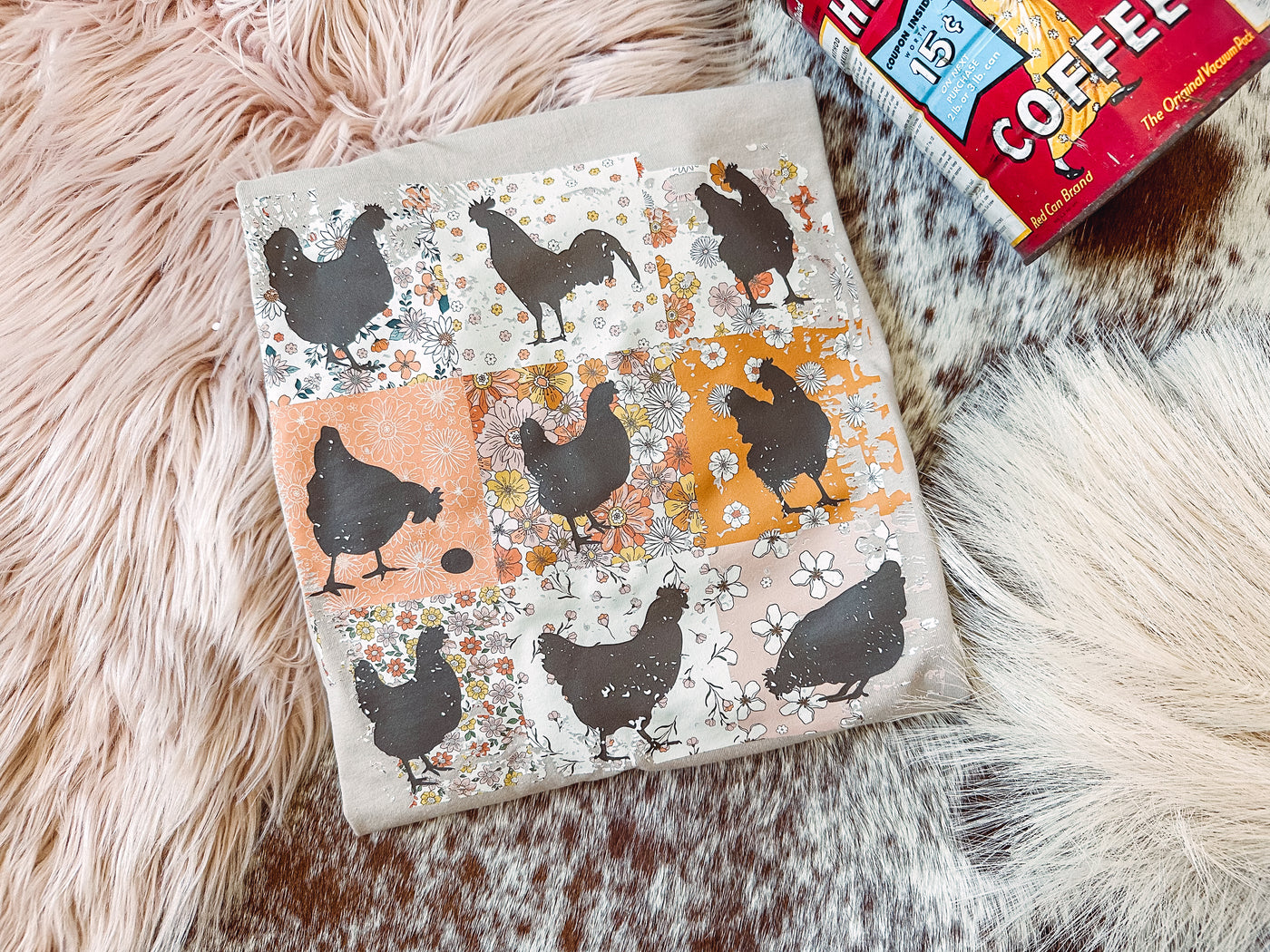 Chicken Square - Graphic Top-110 GRAPHIC TEE-Adelyn Elaine's-Adelyn Elaine's Boutique, Women's Clothing Boutique in Gilmer, TX