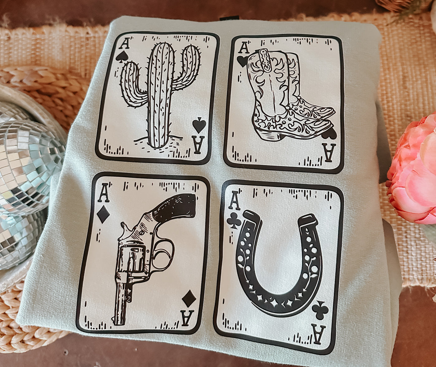 Limited Edition - Four of a Kind - Graphic Top - Small Left-110 GRAPHIC TEE-Adelyn Elaine's-Adelyn Elaine's Boutique, Women's Clothing Boutique in Gilmer, TX