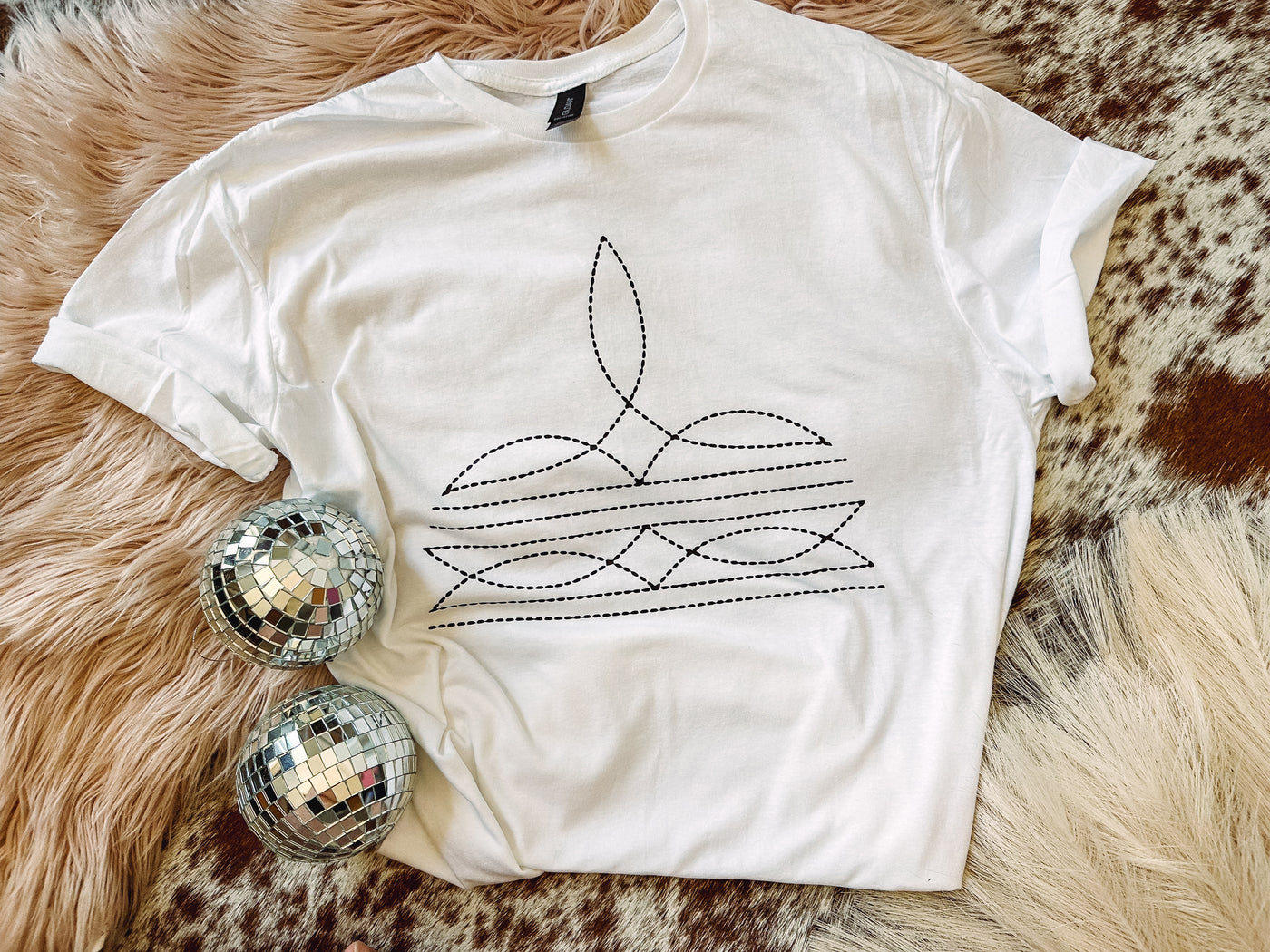 Boot Stitch - Graphic Top-110 GRAPHIC TEE-Adelyn Elaine's-Adelyn Elaine's Boutique, Women's Clothing Boutique in Gilmer, TX