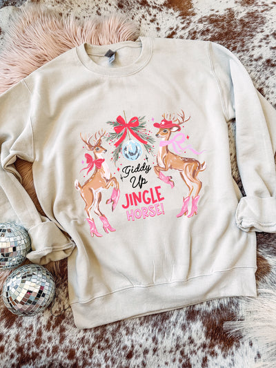 Jingle Horse - Graphic Top-110 GRAPHIC TEE-Adelyn Elaine's-Adelyn Elaine's Boutique, Women's Clothing Boutique in Gilmer, TX