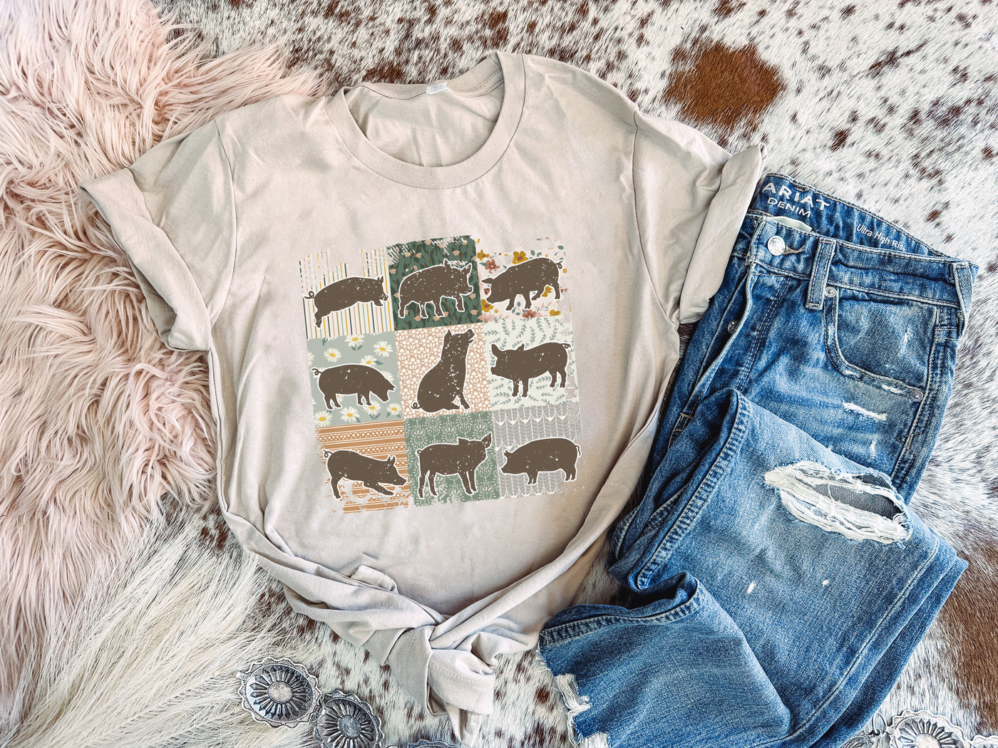 Pig Square - Graphic Top-110 GRAPHIC TEE-Adelyn Elaine's-Adelyn Elaine's Boutique, Women's Clothing Boutique in Gilmer, TX