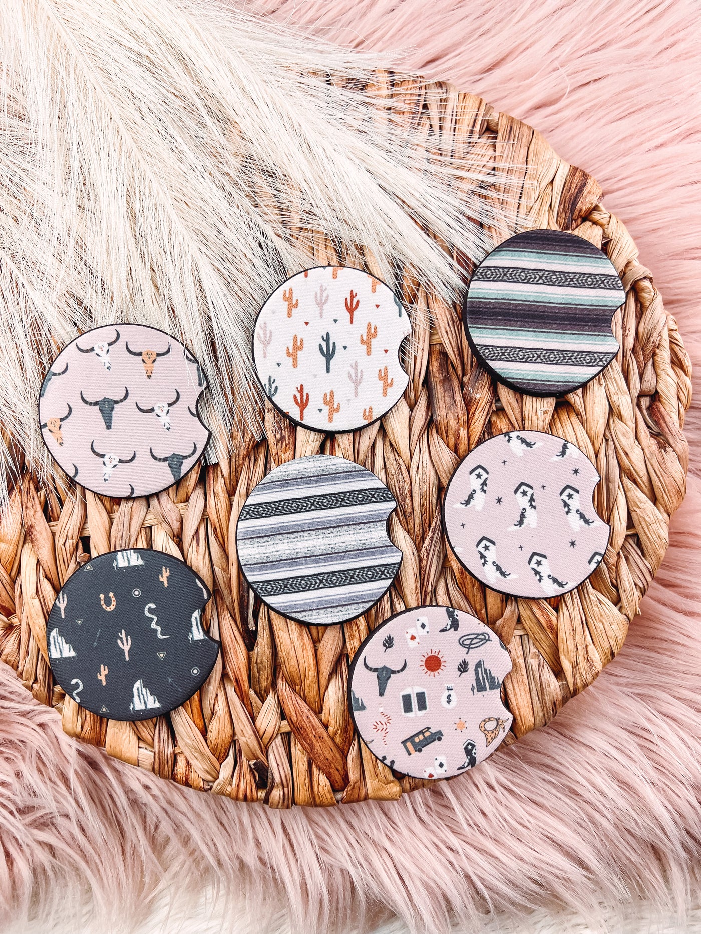 Wild West - Rubber Car Coaster-401 CAR ACCESSORIES-Adelyn Elaine's-Adelyn Elaine's Boutique, Women's Clothing Boutique in Gilmer, TX