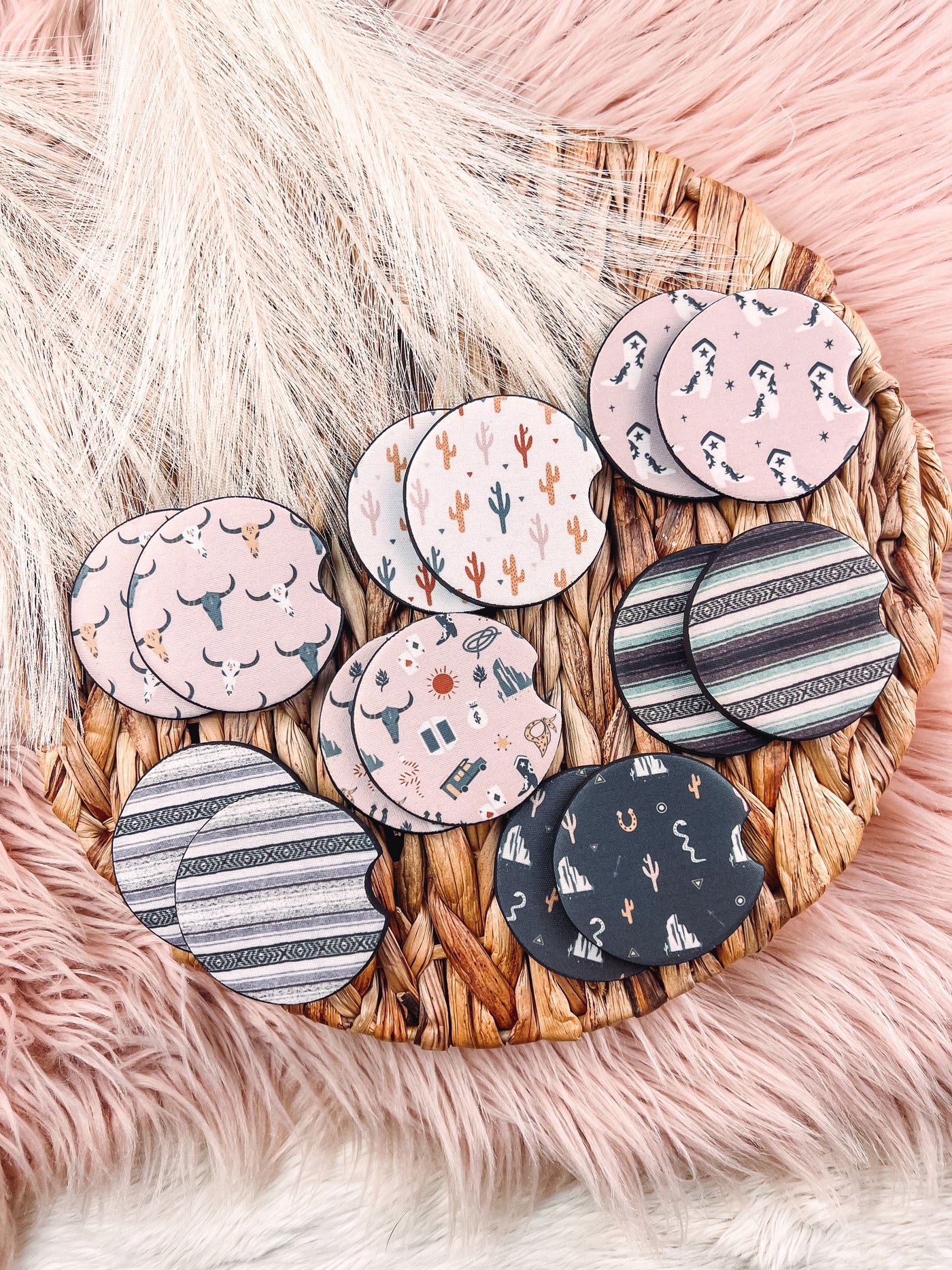 Wild West - Rubber Car Coaster-401 CAR ACCESSORIES-Adelyn Elaine's-Adelyn Elaine's Boutique, Women's Clothing Boutique in Gilmer, TX