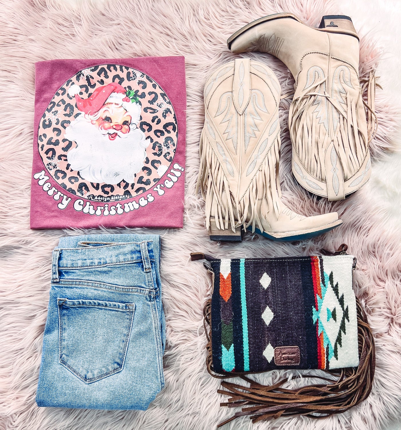 Retro Santa - Graphic Top-110 GRAPHIC TEE-Adelyn Elaine's-Adelyn Elaine's Boutique, Women's Clothing Boutique in Gilmer, TX