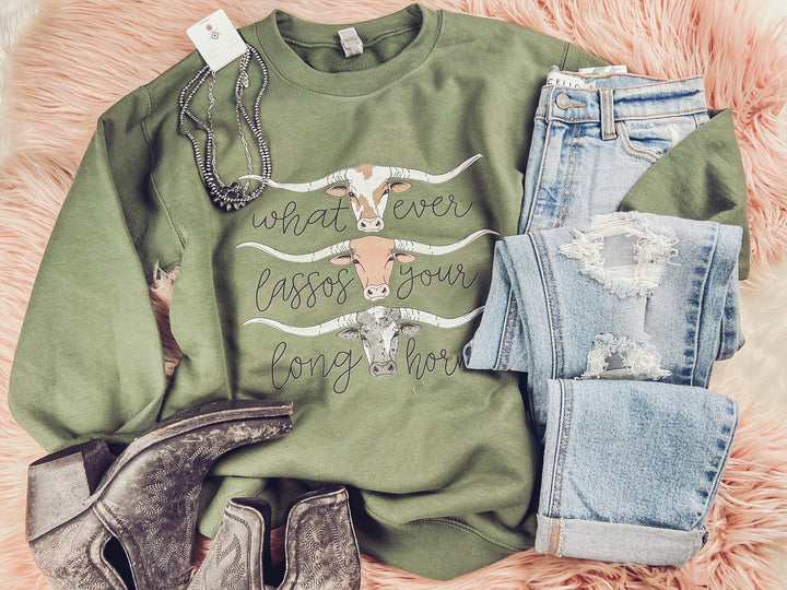 Whatever Lassos - Graphic Top-110 GRAPHIC TEE-Adelyn Elaine's-Adelyn Elaine's Boutique, Women's Clothing Boutique in Gilmer, TX