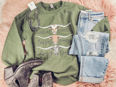 Whatever Lassos - Graphic Top-110 GRAPHIC TEE-Adelyn Elaine's-Adelyn Elaine's Boutique, Women's Clothing Boutique in Gilmer, TX