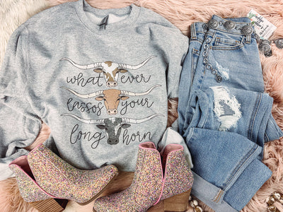 Whatever Lassos - Graphic Top-110 GRAPHIC TEE-Adelyn Elaine's-Adelyn Elaine's Boutique, Women's Clothing Boutique in Gilmer, TX