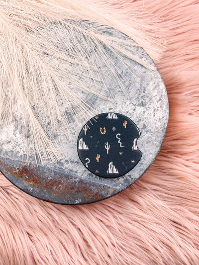 Wild West - Rubber Car Coaster-401 CAR ACCESSORIES-Adelyn Elaine's-Adelyn Elaine's Boutique, Women's Clothing Boutique in Gilmer, TX