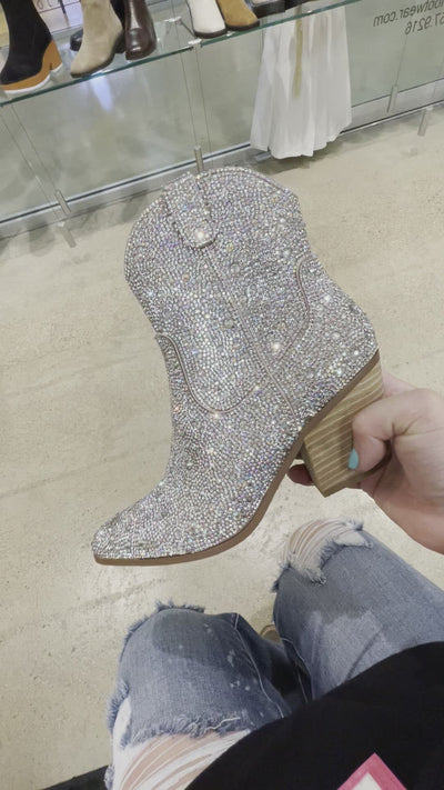 Harlow Rhinestone Booties - Size 6 left