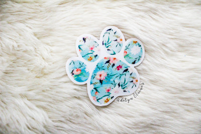 Floral Paw - Sticker-402 MISC GIFTS-Adelyn Elaine's-Adelyn Elaine's Boutique, Women's Clothing Boutique in Gilmer, TX