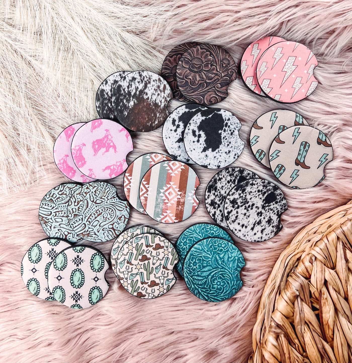 Cowgirl Collection - Rubber Car Coaster-401 CAR ACCESSORIES-Adelyn Elaine's-Adelyn Elaine's Boutique, Women's Clothing Boutique in Gilmer, TX