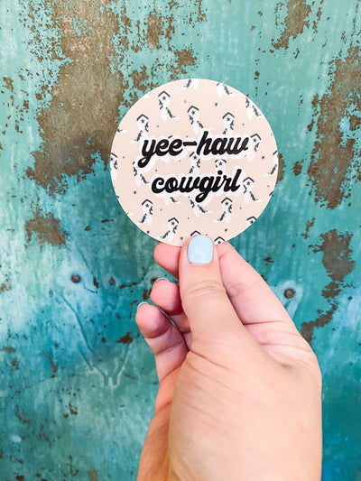 Yee-Haw Cowgirl Circle - Sticker-402 MISC GIFTS-Adelyn Elaine's-Adelyn Elaine's Boutique, Women's Clothing Boutique in Gilmer, TX