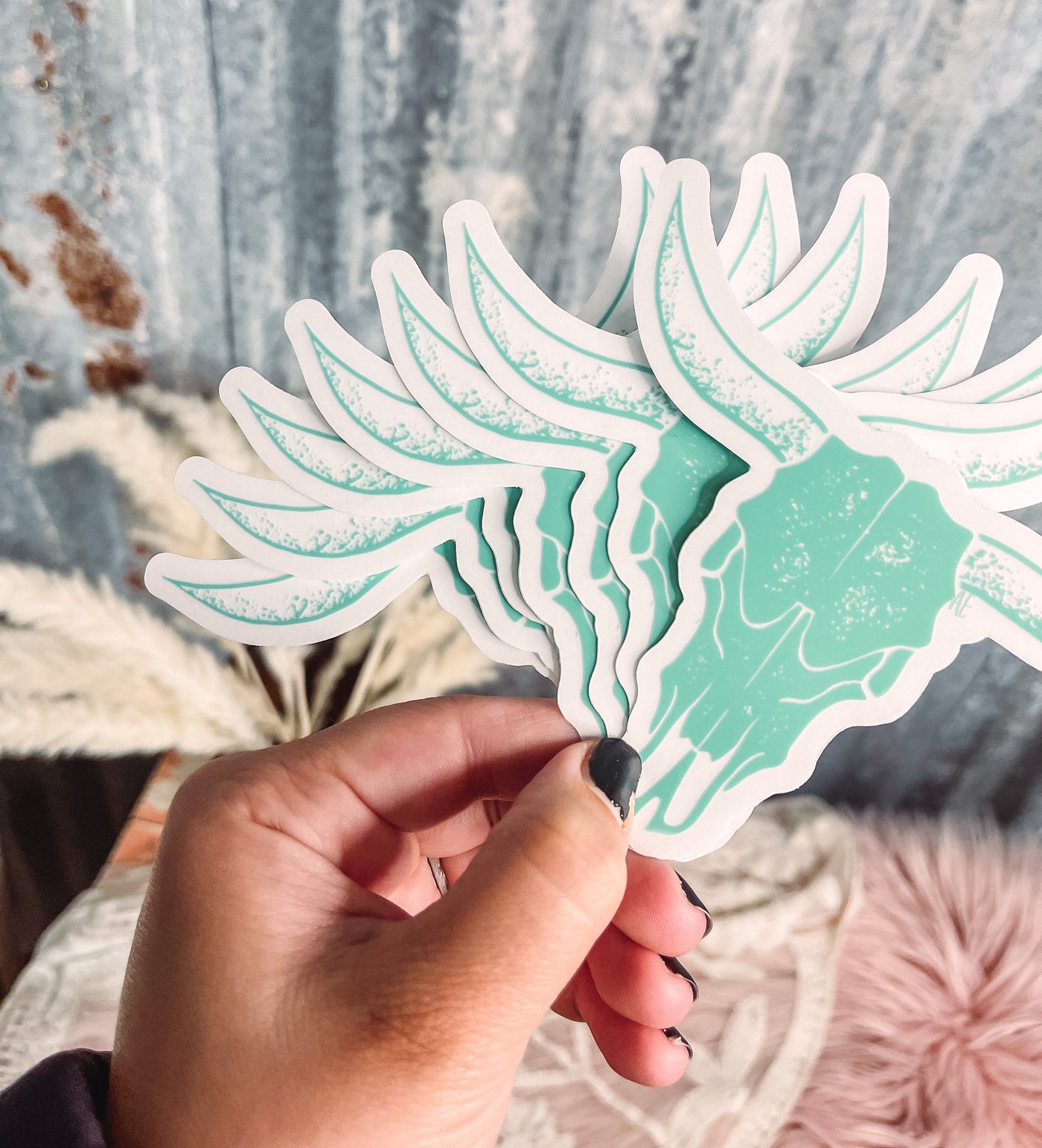 Large Mint Logo Skull - Clear Sticker-402 MISC GIFTS-Adelyn Elaine's-Adelyn Elaine's Boutique, Women's Clothing Boutique in Gilmer, TX