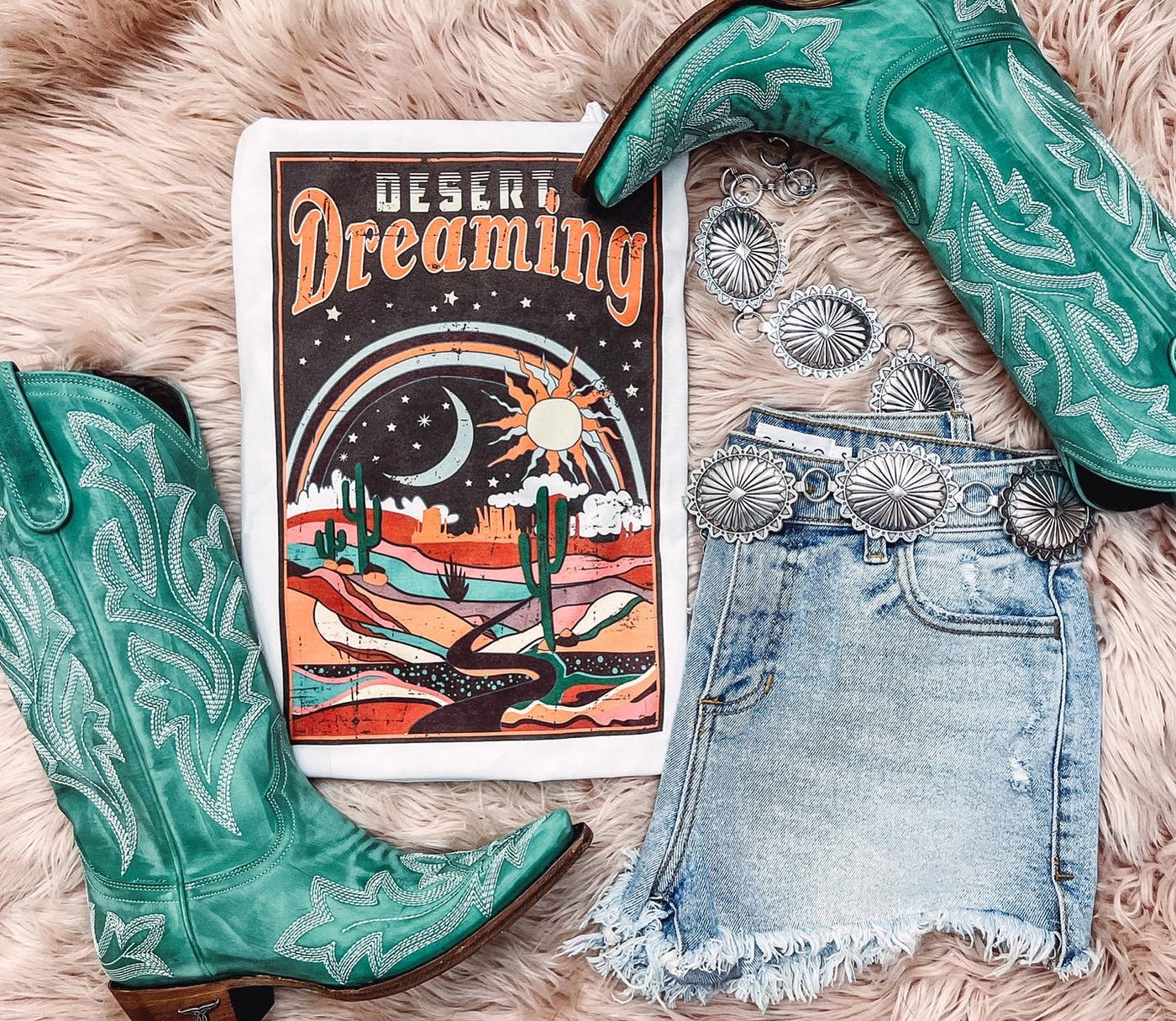 Boho Desert Scene - Graphic Top-110 GRAPHIC TEE-Adelyn Elaine's-Adelyn Elaine's Boutique, Women's Clothing Boutique in Gilmer, TX