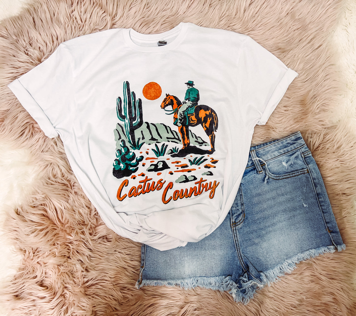 Cactus Country - Graphic Top-110 GRAPHIC TEE-Adelyn Elaine's-Adelyn Elaine's Boutique, Women's Clothing Boutique in Gilmer, TX