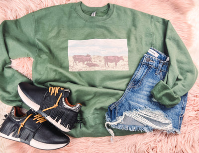 Cow Pasture - Graphic Top-110 GRAPHIC TEE-Adelyn Elaine's-Adelyn Elaine's Boutique, Women's Clothing Boutique in Gilmer, TX