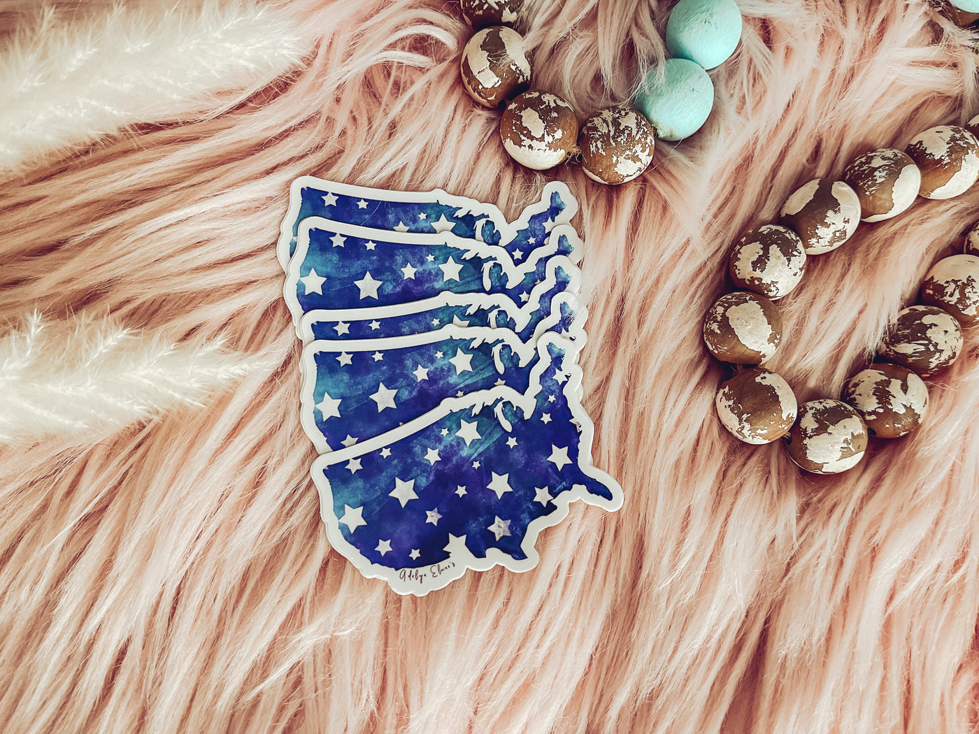 USA Watercolor - Sticker-402 MISC GIFTS-Adelyn Elaine's-Adelyn Elaine's Boutique, Women's Clothing Boutique in Gilmer, TX