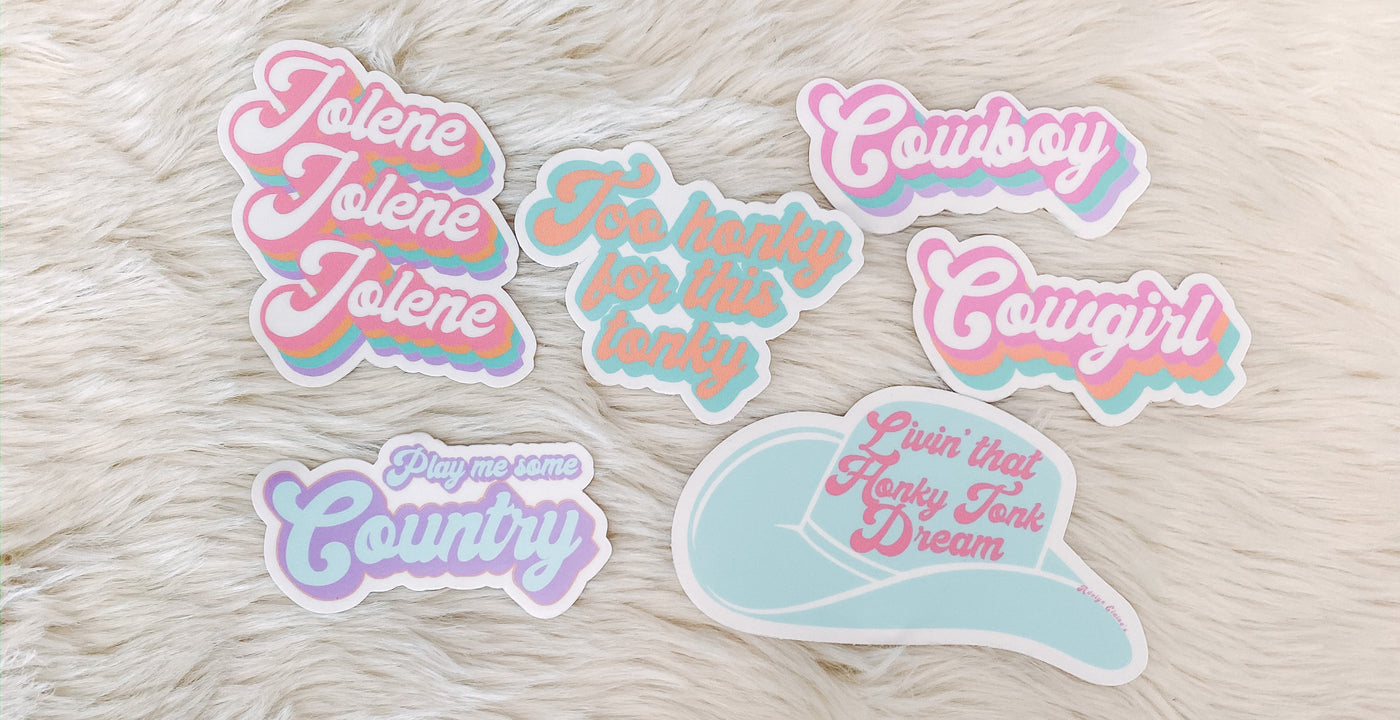 Play Me Some Country - Sticker-402 MISC GIFTS-Adelyn Elaine's-Adelyn Elaine's Boutique, Women's Clothing Boutique in Gilmer, TX