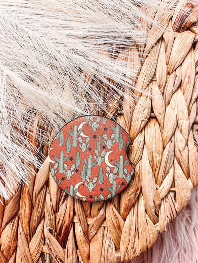 Terra Cotta Cowgirl - Rubber Car Coaster-401 CAR ACCESSORIES-Adelyn Elaine's-Adelyn Elaine's Boutique, Women's Clothing Boutique in Gilmer, TX