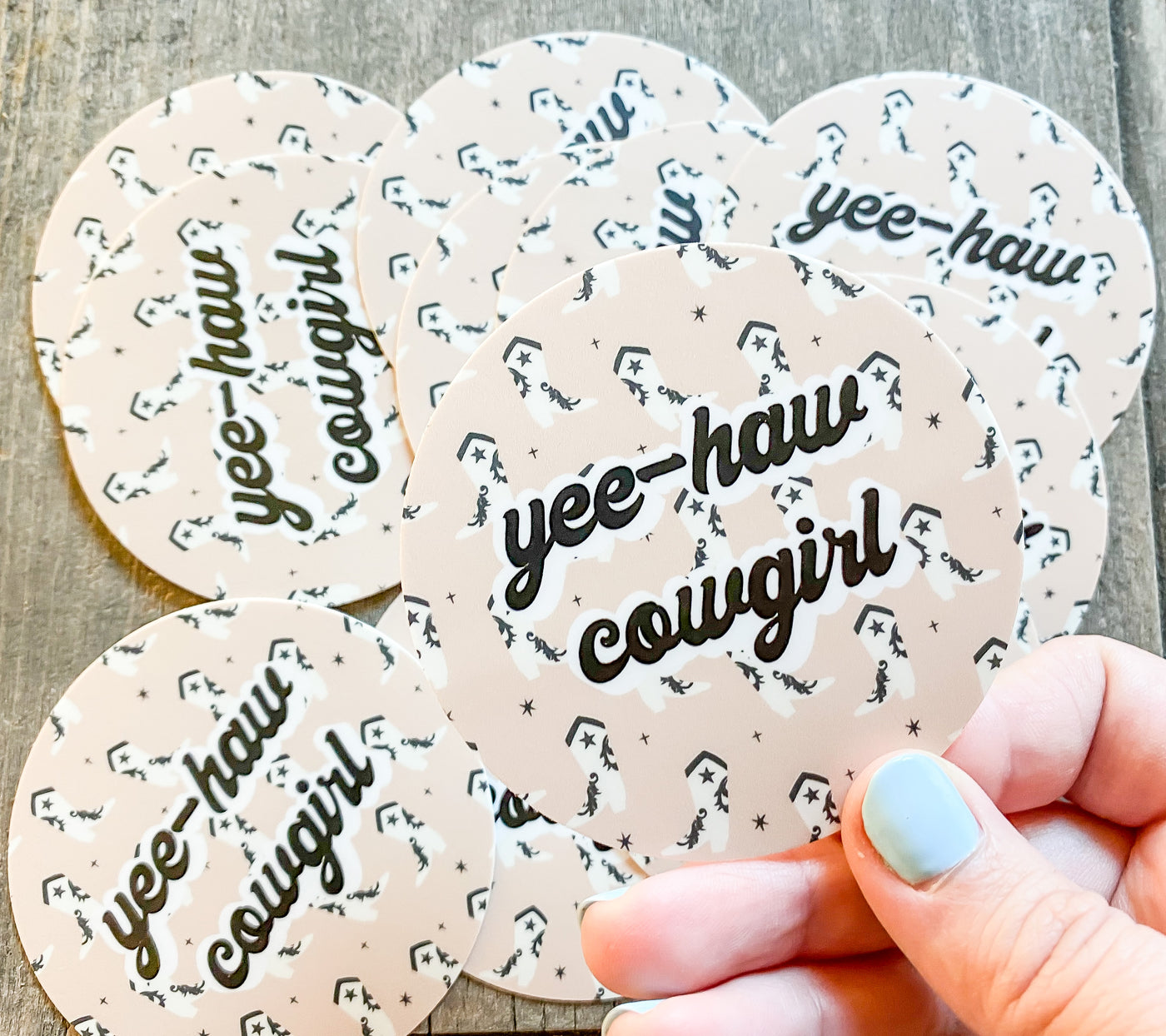 Yee-Haw Cowgirl Circle - Sticker-402 MISC GIFTS-Adelyn Elaine's-Adelyn Elaine's Boutique, Women's Clothing Boutique in Gilmer, TX