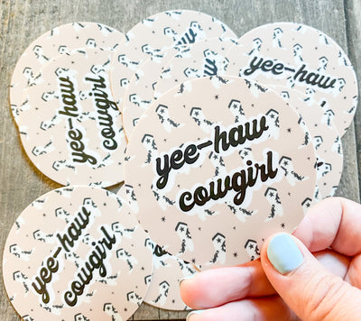 Yee-Haw Cowgirl Circle - Sticker-402 MISC GIFTS-Adelyn Elaine's-Adelyn Elaine's Boutique, Women's Clothing Boutique in Gilmer, TX