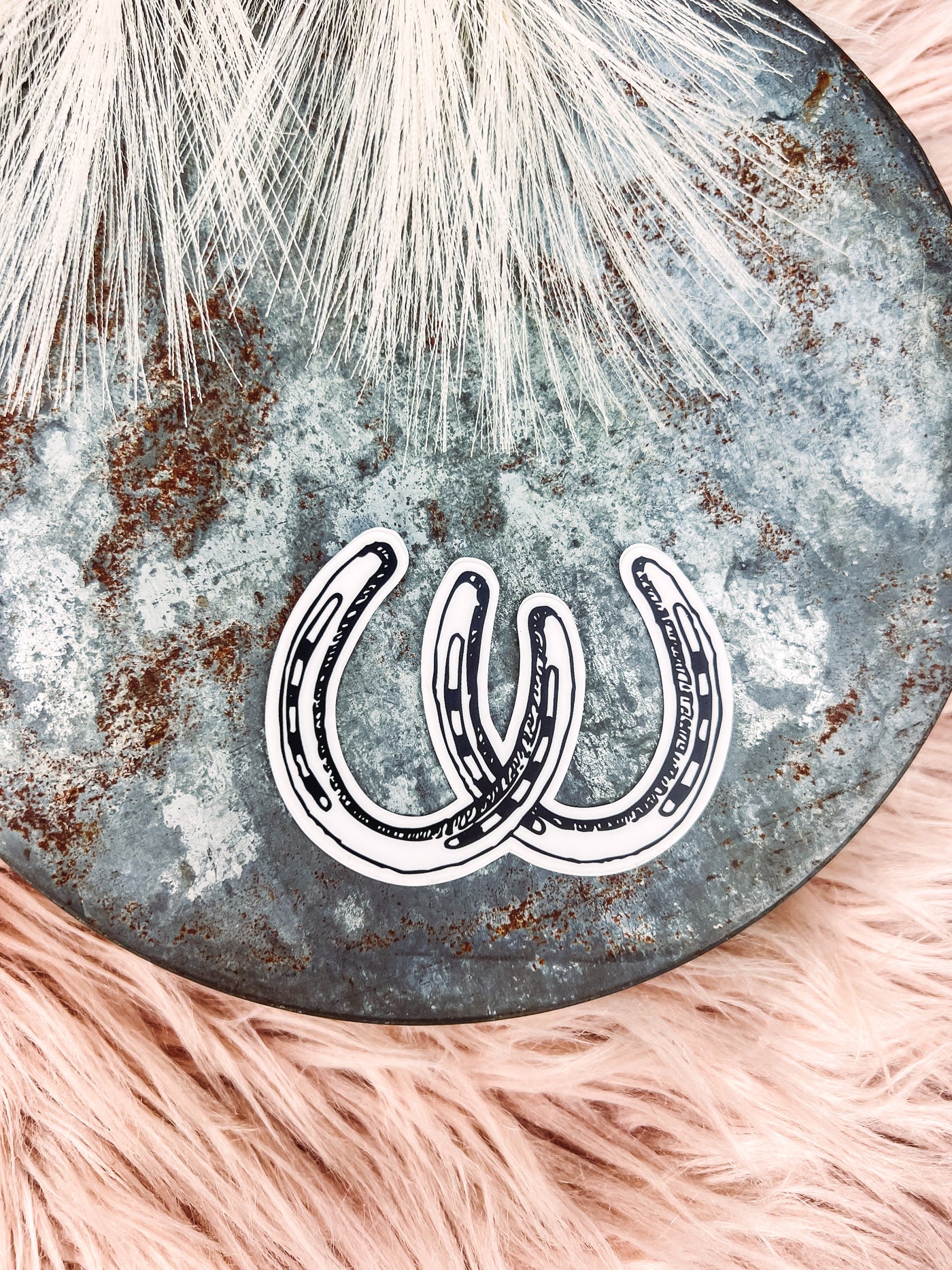 Twin Horseshoe - Sticker-402 MISC GIFTS-Adelyn Elaine's-Adelyn Elaine's Boutique, Women's Clothing Boutique in Gilmer, TX