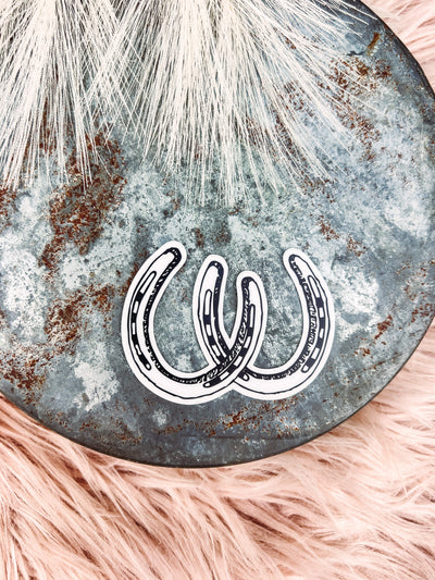 Twin Horseshoe - Sticker-402 MISC GIFTS-Adelyn Elaine's-Adelyn Elaine's Boutique, Women's Clothing Boutique in Gilmer, TX