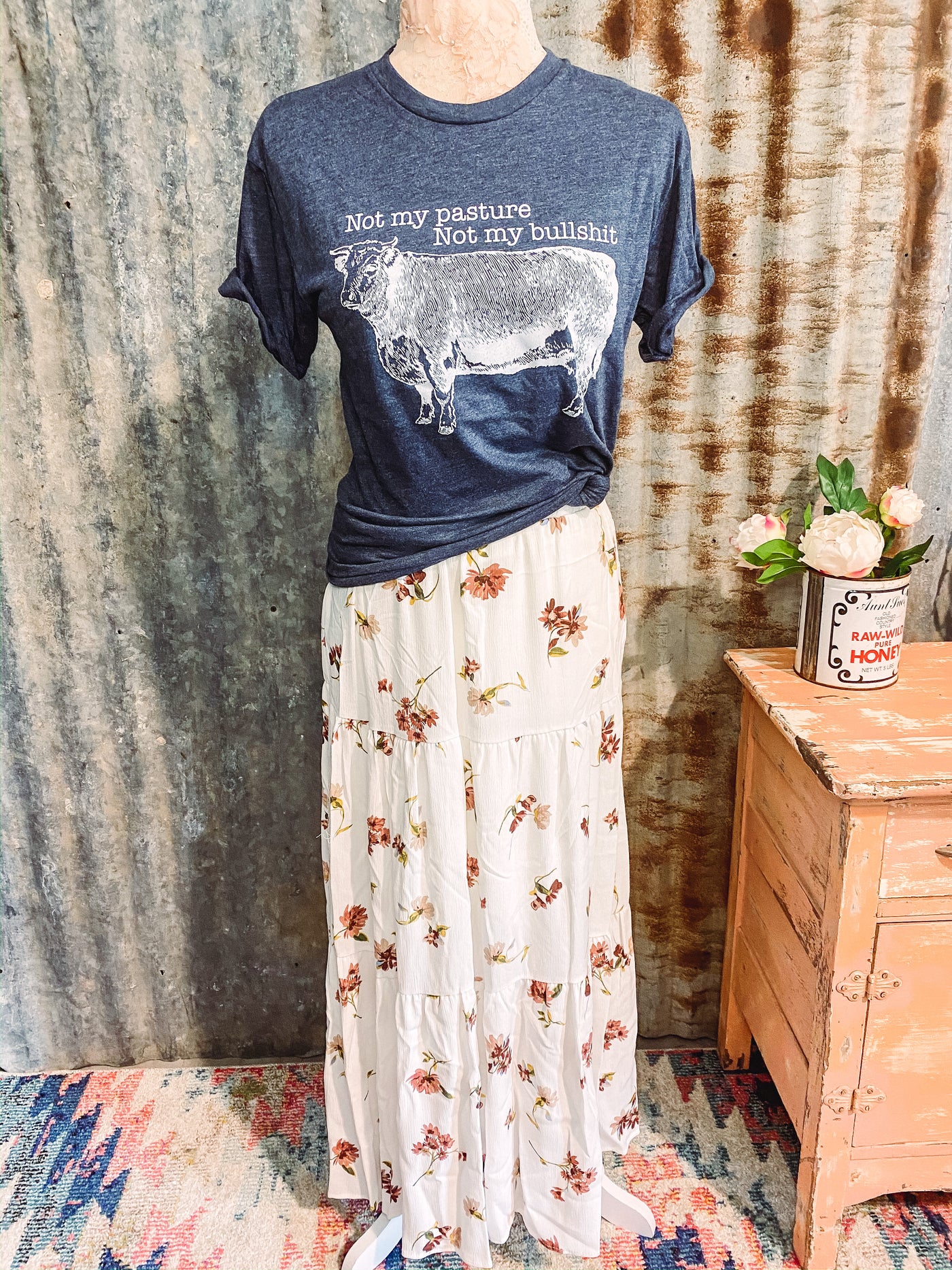Not My Pasture Not My Bullshit - Graphic Top-110 GRAPHIC TEE-Adelyn Elaine's-Adelyn Elaine's Boutique, Women's Clothing Boutique in Gilmer, TX