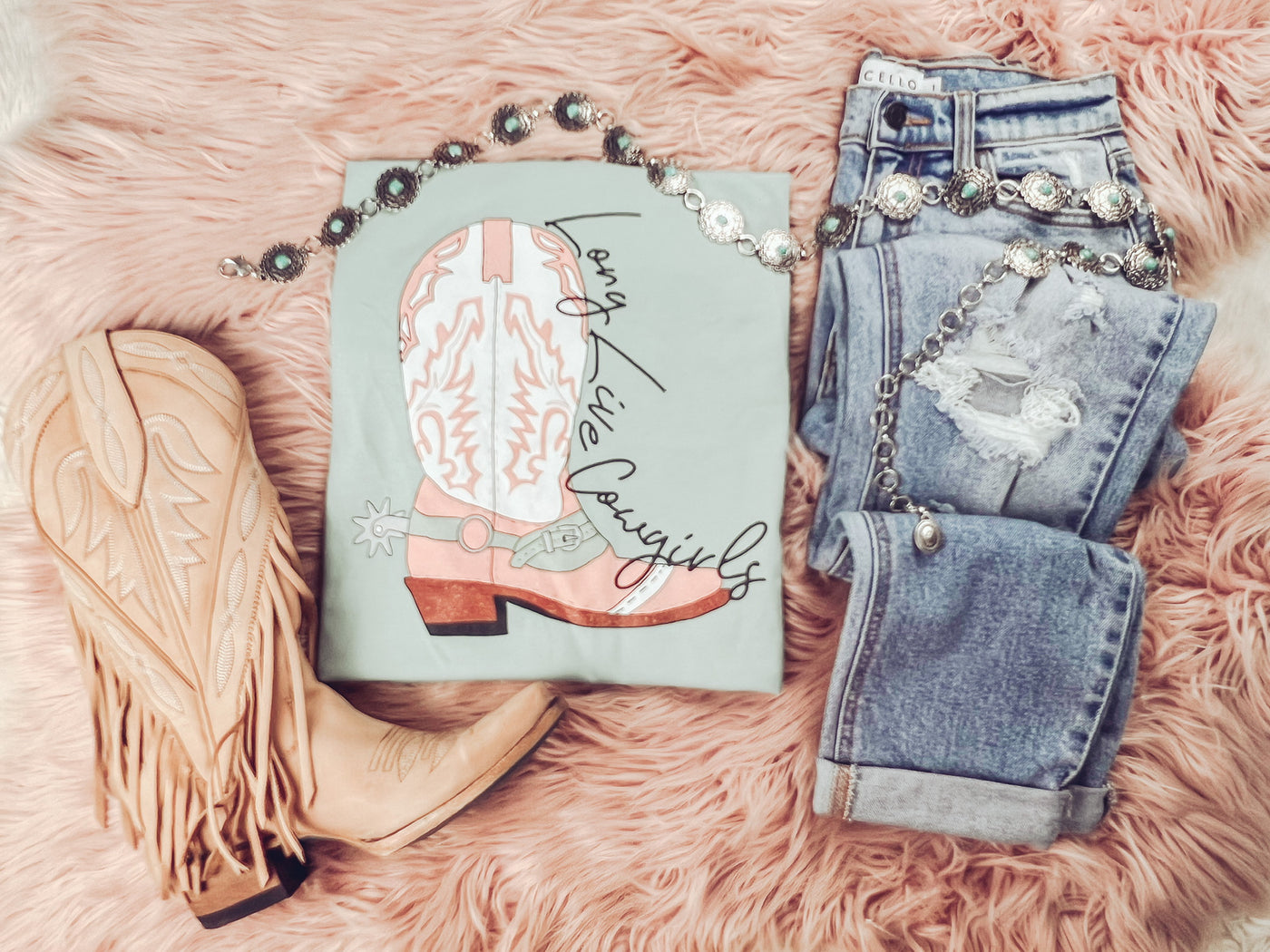 Long Live Cowgirls - Graphic Top-110 GRAPHIC TEE-Adelyn Elaine's-Adelyn Elaine's Boutique, Women's Clothing Boutique in Gilmer, TX