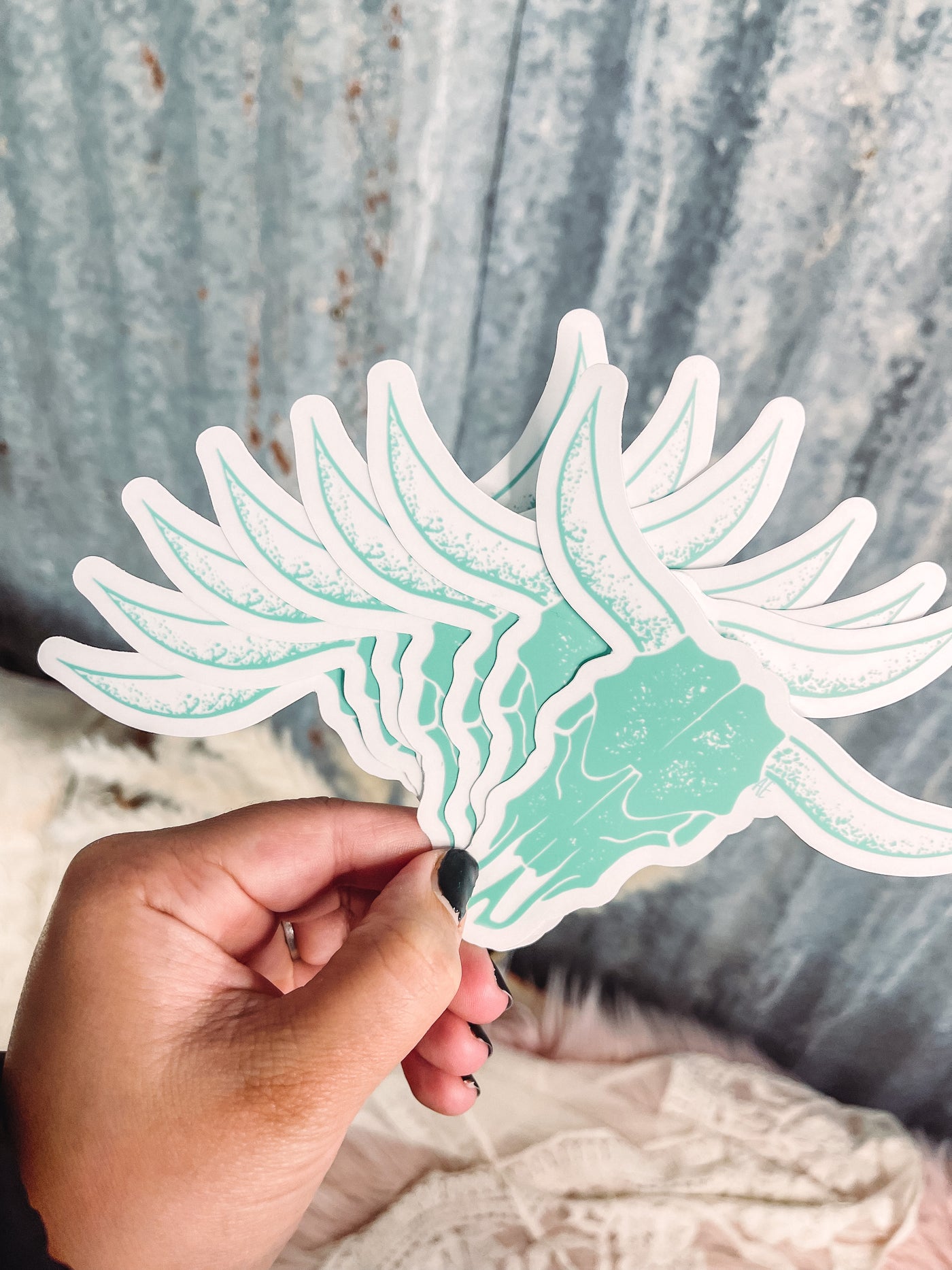 Large Mint Logo Skull - Clear Sticker-402 MISC GIFTS-Adelyn Elaine's-Adelyn Elaine's Boutique, Women's Clothing Boutique in Gilmer, TX