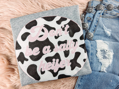 Don’t Be A Salty Heifer - Graphic Top-110 GRAPHIC TEE-Adelyn Elaine's-Adelyn Elaine's Boutique, Women's Clothing Boutique in Gilmer, TX